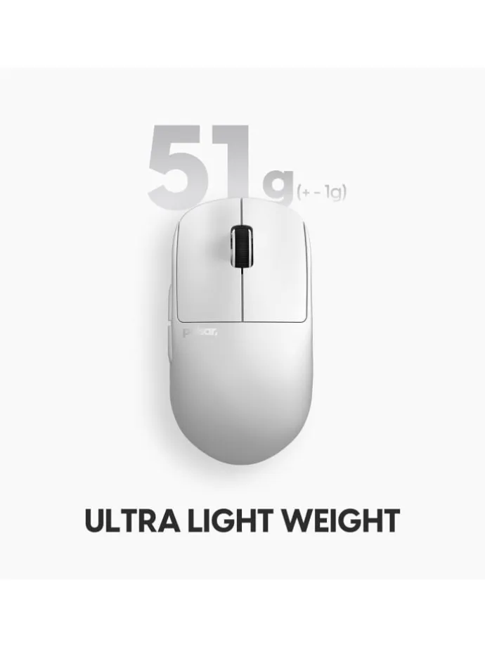 Gaming Gears X2H v3 Mini Wireless Maus 2.4GHz 1ms 32000DPI Swhich XS-1 weiß