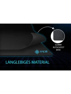 Gaming-Mauspad: 27 cm zu 35 cm für ultimativen Gaming-Komfort in Schwarz