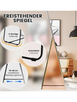 Ganzkörperspiegel 160x40cm in Silber