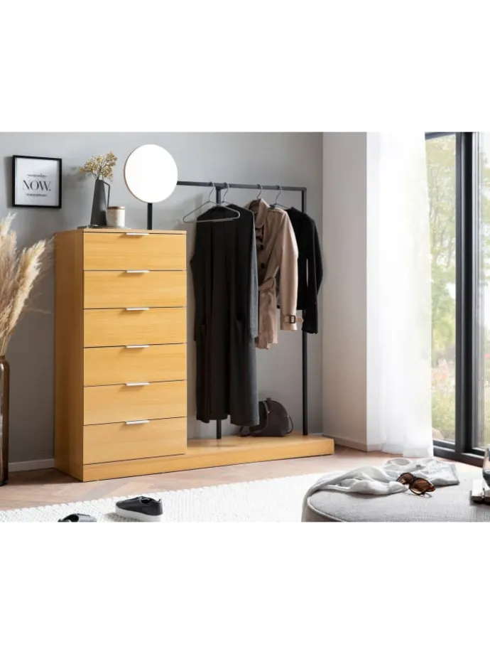 Garderobe "FB100016" in Braun /