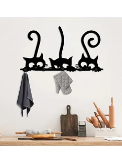 Garderobe in Schwarz - (B)60 x (H)37 cm