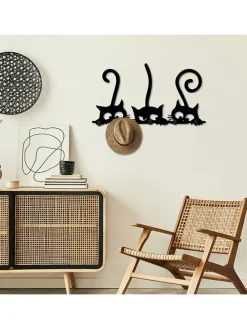 Garderobe in Schwarz - (B)60 x (H)37 cm