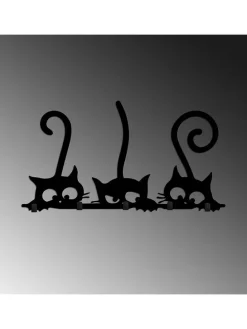 Garderobe in Schwarz - (B)60 x (H)37 cm