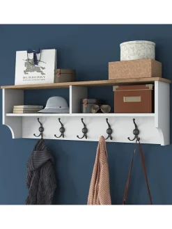 Garderobe in Weiß/ Hellbraun - (B)120 x (H)37,2 x (T)22,2 cm