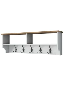 Garderobe in Weiß/ Hellbraun - (B)120 x (H)37,2 x (T)22,2 cm