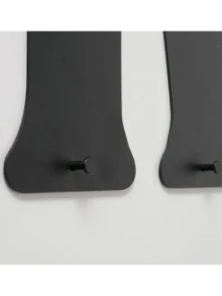 Garderobenhaken ''Hi'' in Schwarz - (B)38 x (H)30 x (T)2 cm