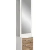 Garderobenkombination (B/H/T: 45x190x38 cm) in Nox Oak Nachbildung