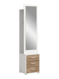 Garderobenkombination (B/H/T: 45x190x38 cm) in Nox Oak Nachbildung