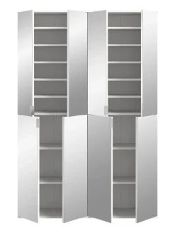 Garderobenkombination (B/H/T: 122x193x34 cm) in weiß