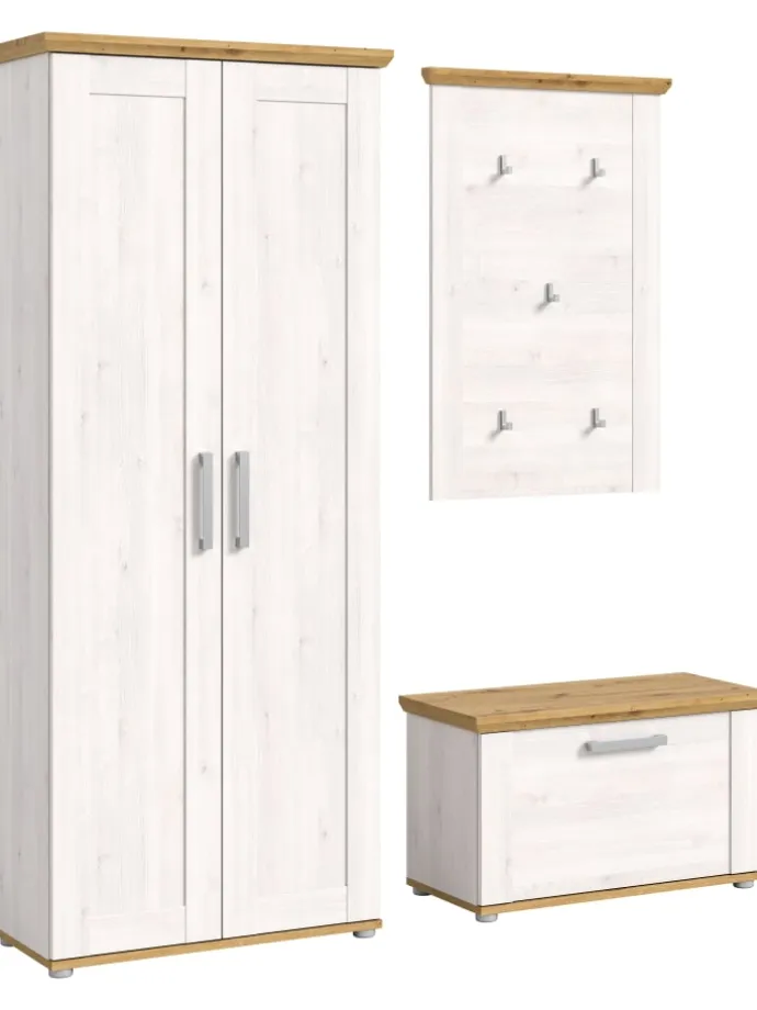 Garderobenkombination (B/H/T: 175x196x39 cm) in Sibiu Lärche Nachbildung