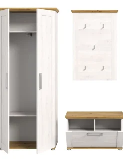 Garderobenkombination (B/H/T: 175x196x39 cm) in Sibiu Lärche Nachbildung