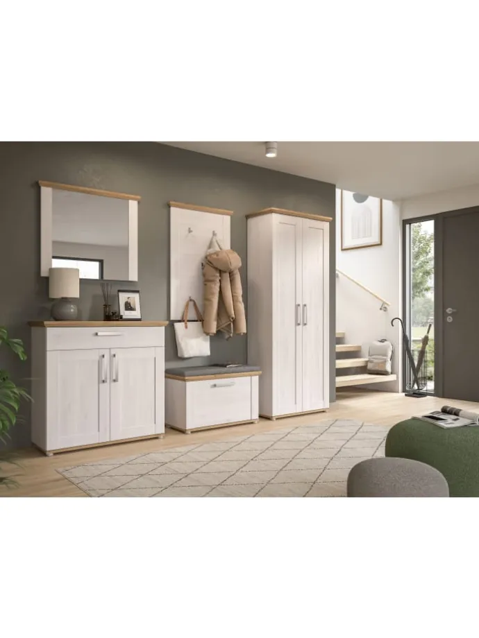 Garderobenkombination (B/H/T: 175x196x39 cm) in Sibiu Lärche Nachbildung