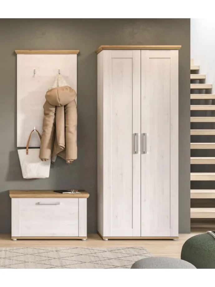 Garderobenkombination (B/H/T: 175x196x39 cm) in Sibiu Lärche Nachbildung