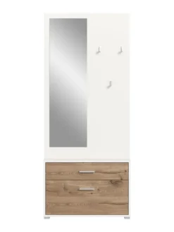 Garderobenkombination (B/H/T: 80x190x38 cm) in Nox Oak Nachbildung