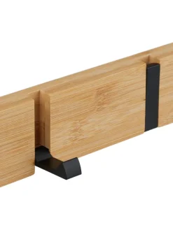 Garderobenleiste in Natur/ Schwarz - (B)40 x (H)5,5 x (T)5 cm