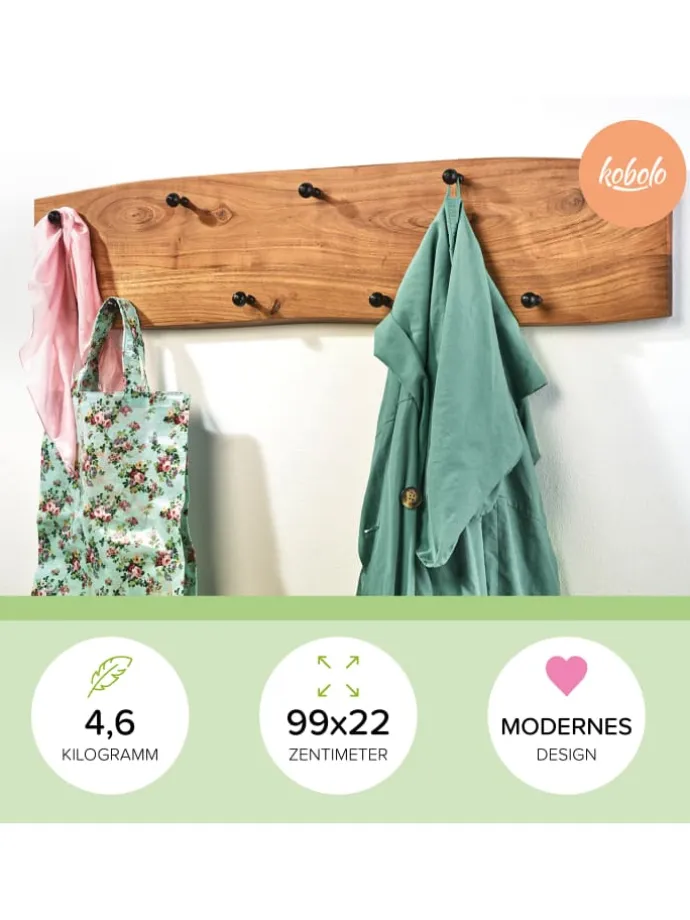 Garderobenpaneele LUDWIG9 in Braun