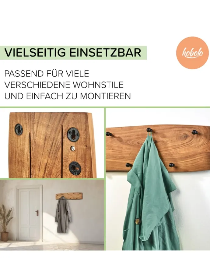 Garderobenpaneele LUDWIG9 in Braun