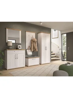 Garderobenschrank (B/H/T: 80x196x39 cm) in Sibiu Lärche Nachbildung