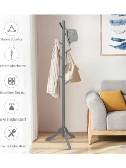 Garderobenständer 175cm in Grau