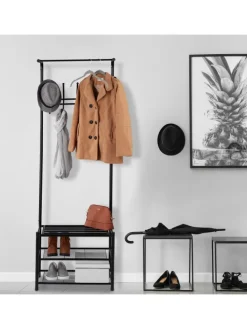Garderobenständer in Schwarz - (H)183 cm