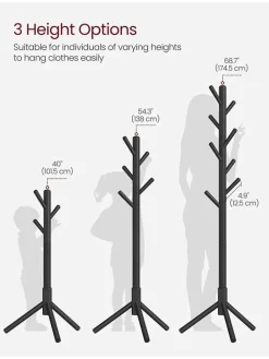 Garderobenständer in Schwarz - (H)174,5 cm