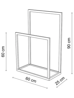 Garderobenständer in Taupe - (B)60 x (H)90 x (T)25 cm