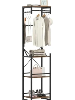 Garderobenständer Metall 40 x 30 x 162 cm in Braun