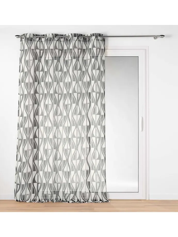 Gardine "Ikaris" in Schwarz/ Weiß