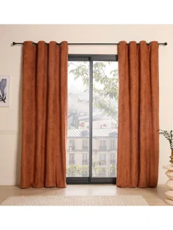 Gardine in Hellbraun