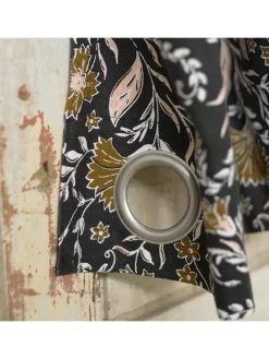 Gardine "Japur" in Dunkelblau/ Hellbraun - (L)240 x (B)140 cm