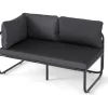 Garten Lounge Sofa 2-Sitzer in Grau