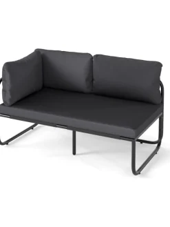 Garten Lounge Sofa 2-Sitzer in Grau