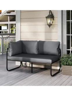 Garten Lounge Sofa 2-Sitzer in Grau