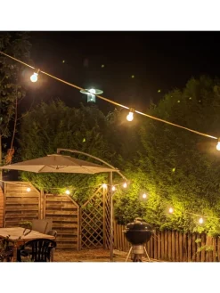 Garten Party Lichterkette Illu 10x dimmbare Glühbirne 5m grün