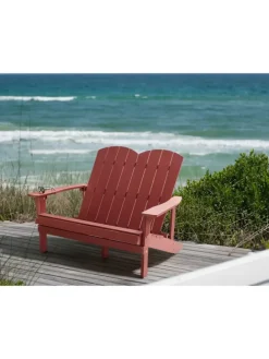 Gartenbank ADIRONDACK in Rot - (W) 125 x (H) 91 x (L) 73 cm