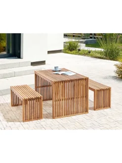 Gartenbank BELLANO in Braun - (W) 105 x (H) 43 x (L) 35 cm
