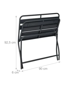 Gartenbank in Anthrazit - (B)90 x (H)83,5 x (T)49 cm