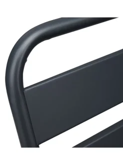 Gartenbank in Anthrazit - (B)90 x (H)83,5 x (T)49 cm