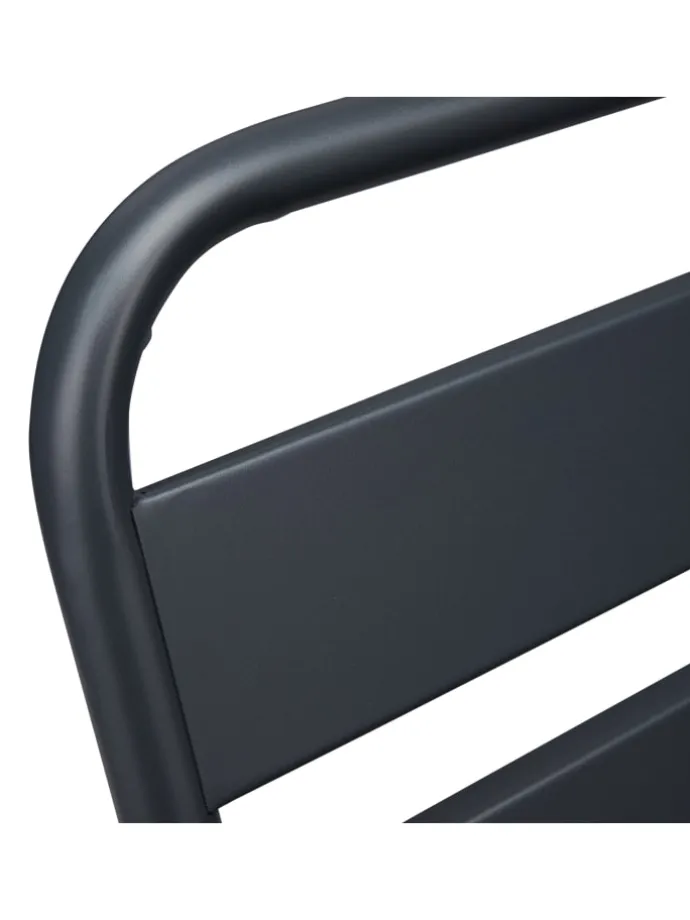 Gartenbank in Anthrazit - (B)90 x (H)83,5 x (T)49 cm