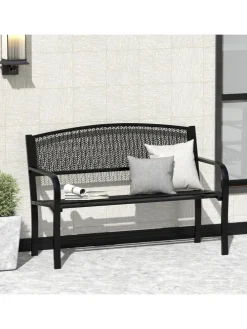 Gartenbank Metall 128 x 60 x 86 cm in Schwarz