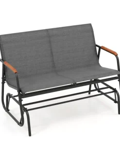 Gartenbank Schaukelbank 2-Sitzer in Grau