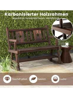 Gartenbank Schaukelbank 111x85x89cm in Braun
