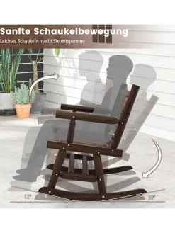 Gartenbank Schaukelbank 111x85x89cm in Braun