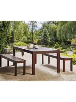 Gartenbank TUSCANIA in Braun - (W) 160 x (H) 45 x (L) 35 cm