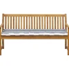 Gartenbank VIVARA in Braun/Weiß/Blau - (W) 160 x (H) 88 x (L) 61 cm