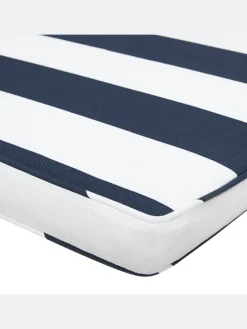 Gartenbank VIVARA in Braun/Weiß/Blau - (W) 160 x (H) 88 x (L) 61 cm