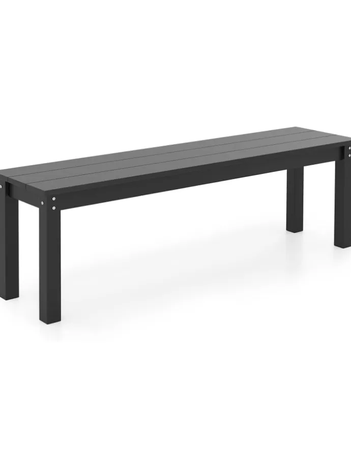 Gartenbank wetterfest 3-Sitzer in Schwarz