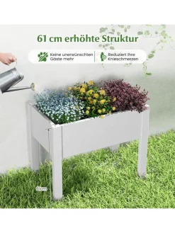 Gartenbeet selbstbewässernd 76x45x61cm in Weiß