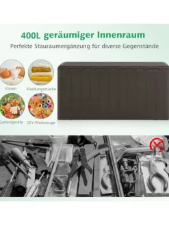 Gartenbox 400 L in Braun