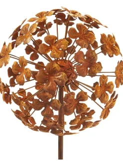 Gartendekoration FLOWERBALL24 in Braun